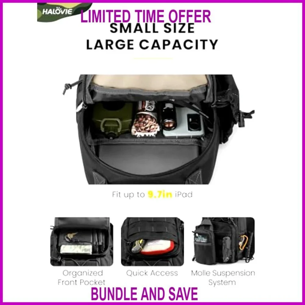 Anti-theft Tactical Sling Bag RFID Military Shoulder Bag with Phone Pack